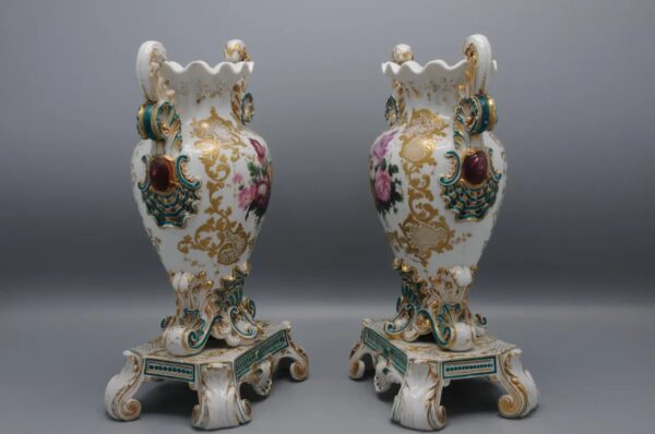 Jacob Petit (1796-1868) - Pair of Rococo Revival Vases