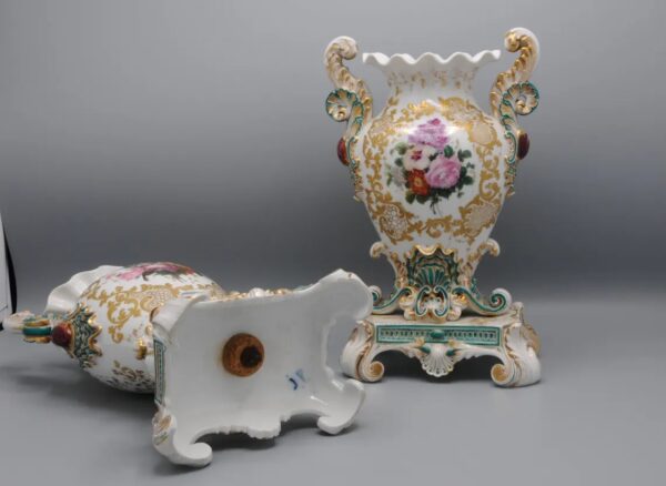 Jacob Petit (1796-1868) - Pair of Rococo Revival Vases