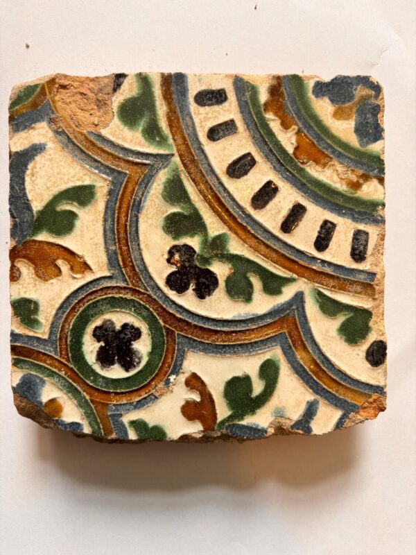 Azulejo, Arista y Cuenca - Spanish Moorish Mudejar Tile, Toledo 16th century