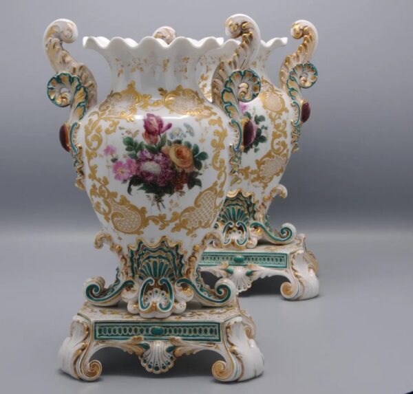 Jacob Petit (1796-1868) - Pair of Rococo Revival Vases