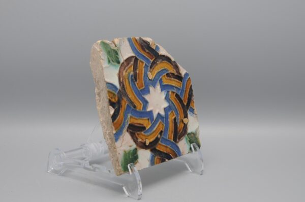 Azulejo, Arista y Cuenca - Spanish Moorish Mudejar Geometric Tile - Seville, 16th century