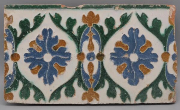 Azulejo, Arista y Cuenca - Spanish Moorish Mudejar Tile, Toledo 16th century
