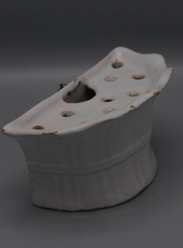 French faience bouquetière / pique fleurs / tulip vase, 18th century