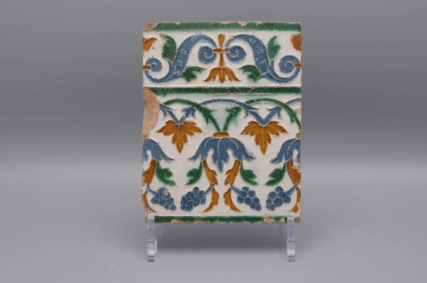 Azulejo, Arista y Cuenca - Spanish Moorish Mudejar Tile, Toledo 16th century