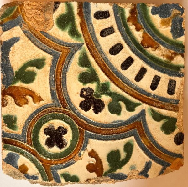 Azulejo, Arista y Cuenca - Spanish Moorish Mudejar Tile, Toledo 16th century