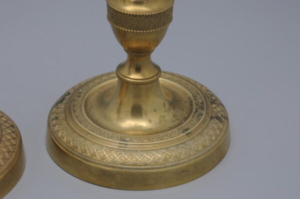 Charles X - Pair of Gilt Candlesticks