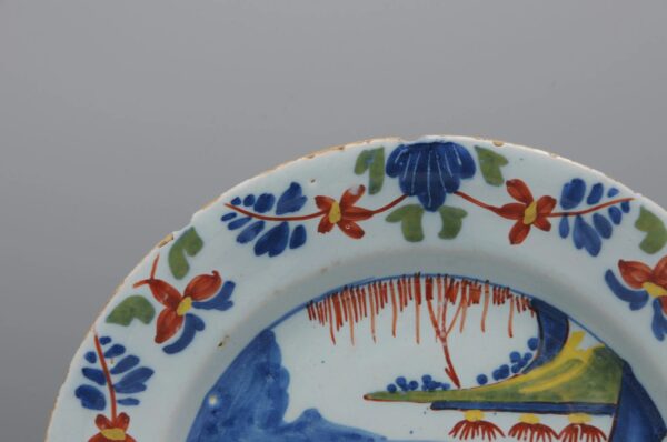 Lambeth London - English Delftware Chinoiserie Plate, mid 18th century