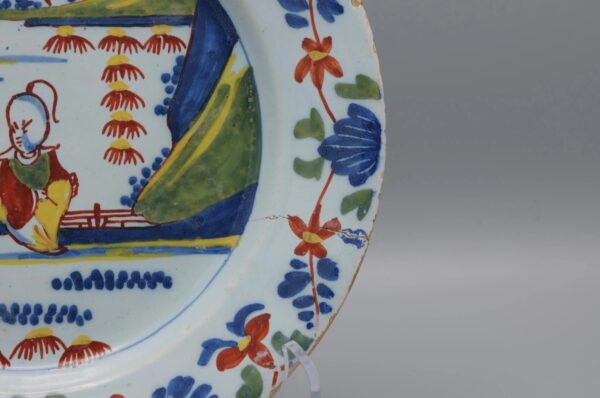 Lambeth London - English Delftware Chinoiserie Plate, mid 18th century