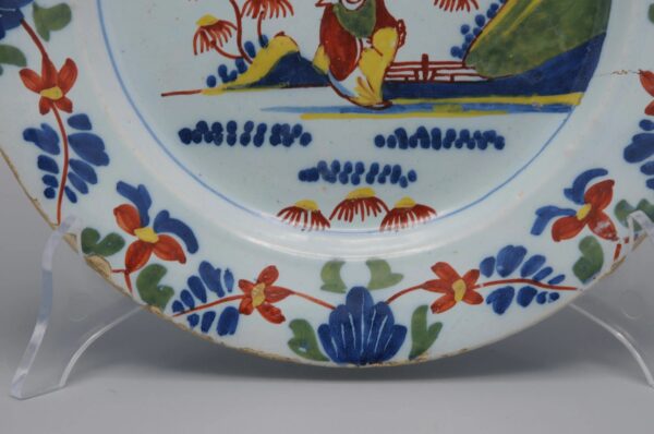 Lambeth London - English Delftware Chinoiserie Plate, mid 18th century