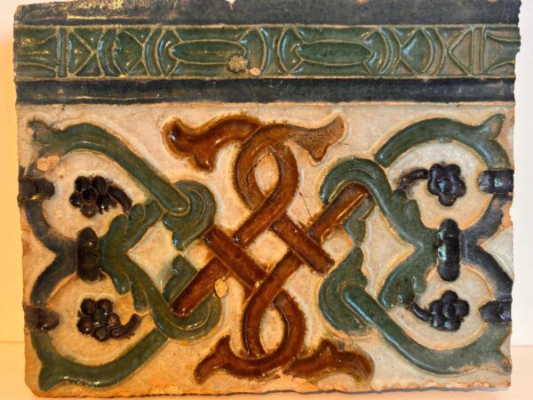 Azulejo, Arista y Cuenca - Spanish Moorish Mudejar Tile, Toledo 16th century