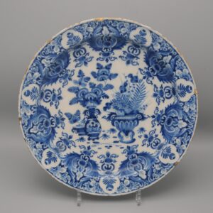 De Witte Starre - Rare 18th century Delftware Dish