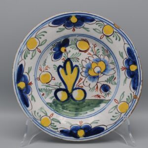 Delft polychrome 'Boerendelft' plate - early 19th century