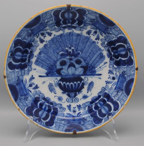 Delft 'Peacock' plate by The Claauw - second half 18th century