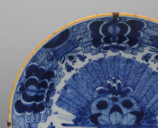 Delft 'Peacock' plate by The Claauw - second half 18th century