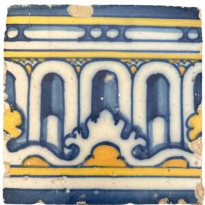 Spanish Azulejo Tile, Talavera 17th century
