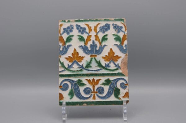 Azulejo, Arista y Cuenca - Spanish Moorish Mudejar Tile, Toledo 16th century