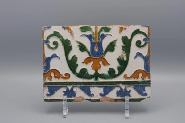 Azulejo, Arista y Cuenca - Spanish Moorish Mudejar Tile, Toledo 16th century