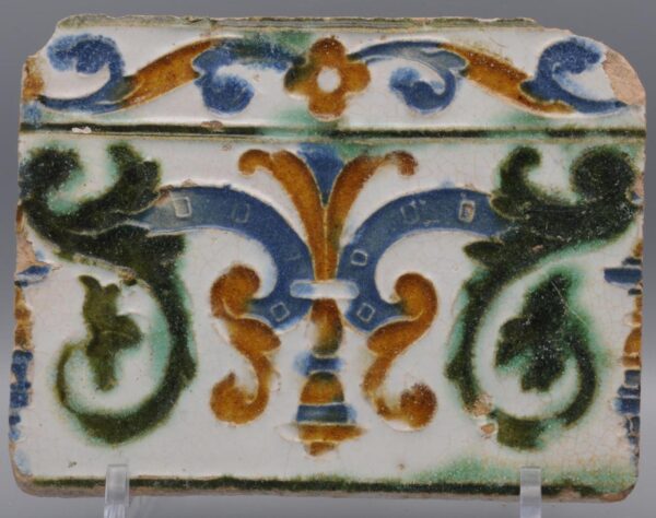 Azulejo, Arista y Cuenca - Spanish Moorish Mudejar Tile, Toledo 16th century