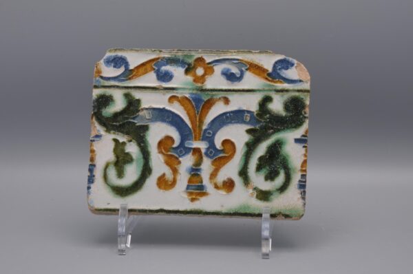 Azulejo, Arista y Cuenca - Spanish Moorish Mudejar Tile, Toledo 16th century