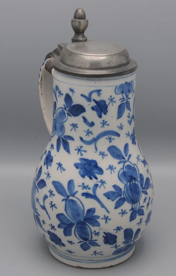Delftware Blue Beer Jug - 18th century