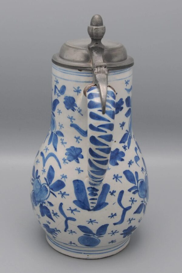 Delftware Blue Beer Jug - 18th century