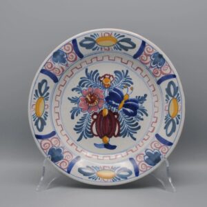 Pseudo Delft dish with spurious Claauw mark - early 20th century