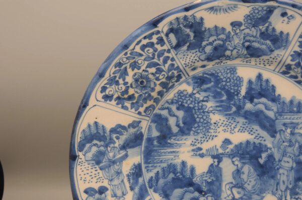 Delft or Hanau - Wanli style dish, late 17th century