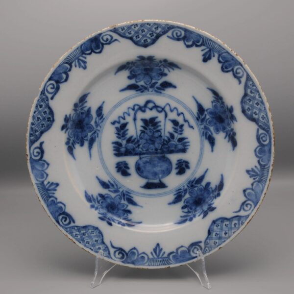 Delft Blue chinoiserie charger - second 18th century