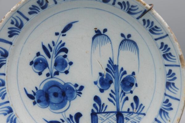 Delft - 18th century 'Chinoiserie' Blue and White Delft Plate