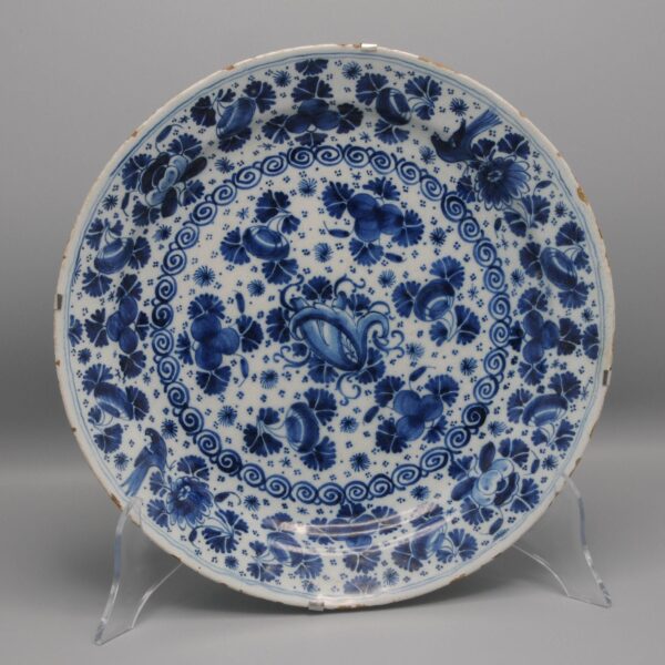 Delft 'parsley / mille fleurs' dish - Pieter Kam 1700-1716