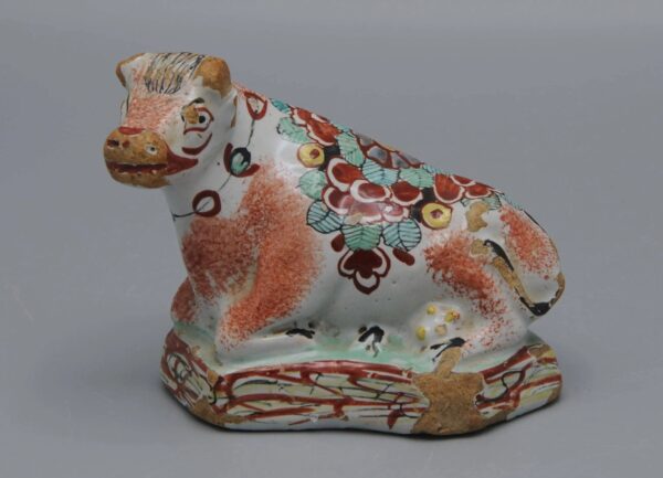 Delft - 'Petit Feu' Cow Figurine