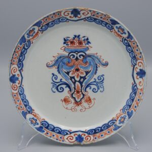 Johannes van Lockhorst, Delft polychrome plate - early 18th century