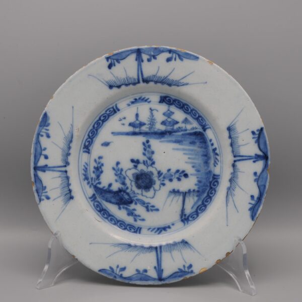 Delft chinoiserie plate - 18th century