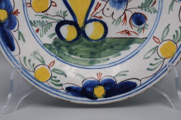 Delft polychrome 'Boerendelft' plate - early 19th century
