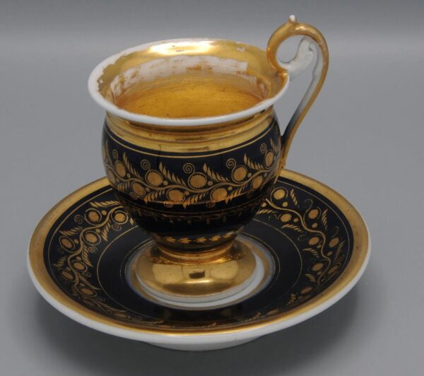 Cup and saucer Biedermeier, early 19th century