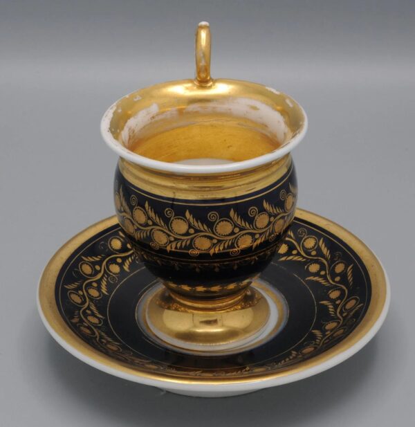 Cup and saucer Biedermeier, early 19th century