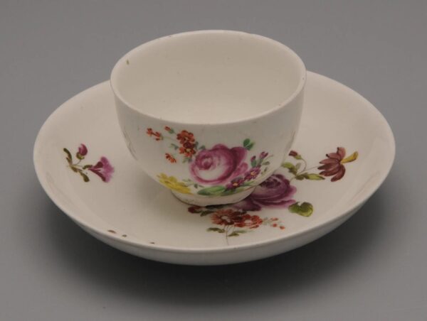 Vienna Porcelain - Rococo Cup and Saucer, late 18th century