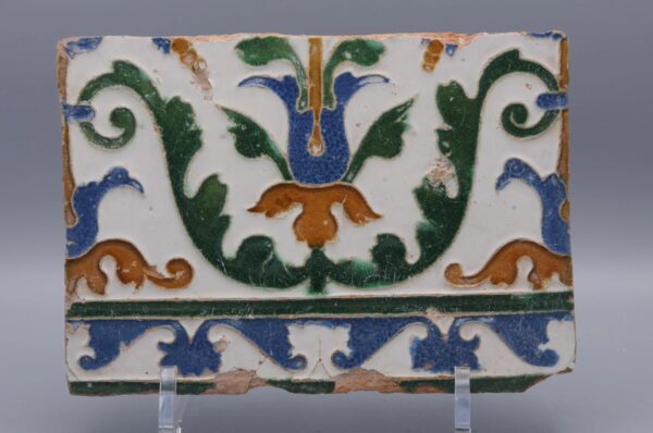 Azulejo, Arista y Cuenca - Spanish Moorish Mudejar Tile, Toledo 16th century