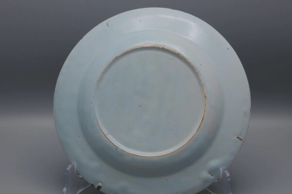 Lambeth London - English Delftware Parrot Plate, mid 18th century