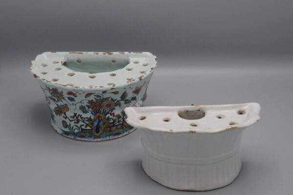 French faience bouquetière / pique fleurs / tulip vase, 18th century