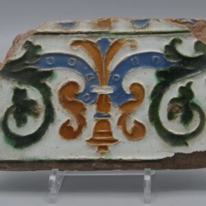 Azulejo, Arista y Cuenca - Spanish Moorish Mudejar Tile, Toledo 16th century