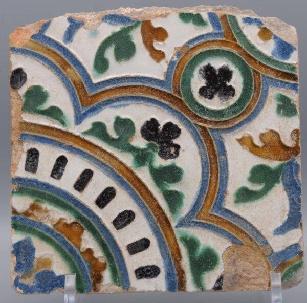 Azulejo, Arista y Cuenca - Spanish Moorish Mudejar Tile, Toledo 16th century
