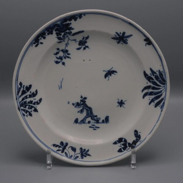 Moustiers faience - Chinoiserie plate, 18th century