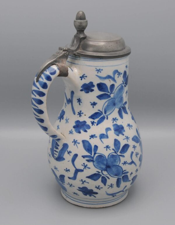 Delftware Blue Beer Jug - 18th century