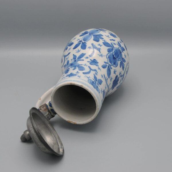 Delftware Blue Beer Jug - 18th century