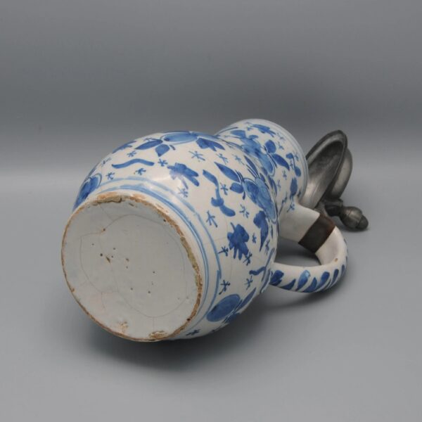 Delftware Blue Beer Jug - 18th century