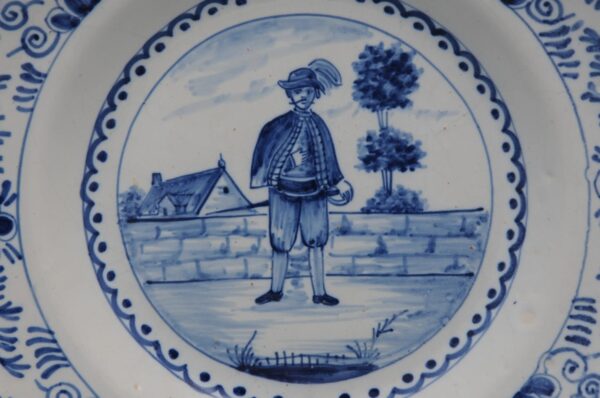 Pseudo Delft dish with spurious mark - early 20th century