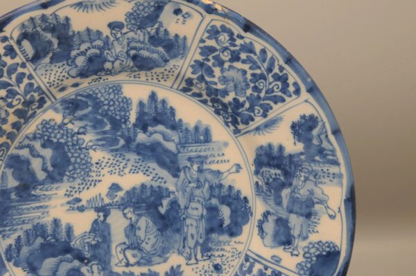 Delft or Hanau - Wanli style dish, late 17th century