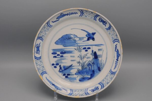 Delft chinoiserie plate, 18th century