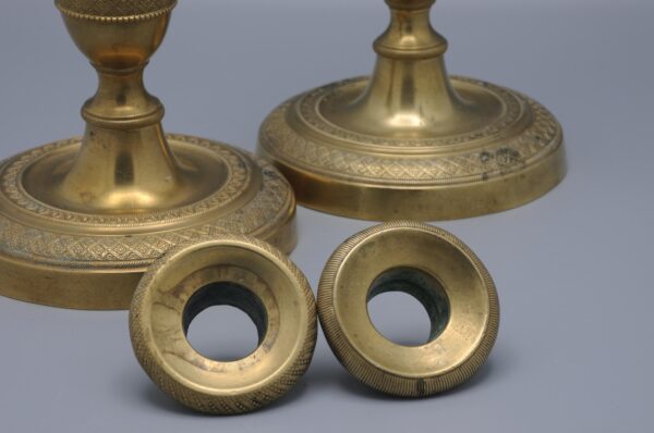Charles X - Pair of Gilt Candlesticks